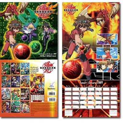 bakugan wall calendar