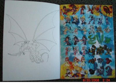 bakugan book sticker coloring
